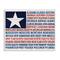 Stupell Industries U.S.A. Star Patriot Flag Listed State Typography Sign Canvas Wall Art